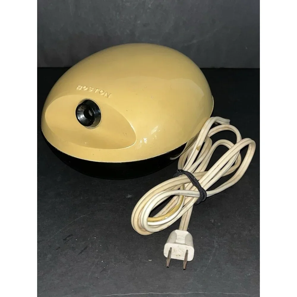 Vintage Boston Pencil Sharpener Electric MCM Egg Oval Shape AR5198 #16 WORKS